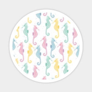 Colorful Seahorse | Hand drawn summer design Magnet